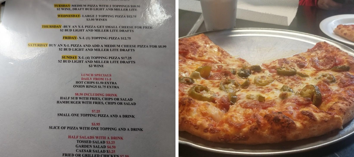 Isabella's Pizza Pub Menu